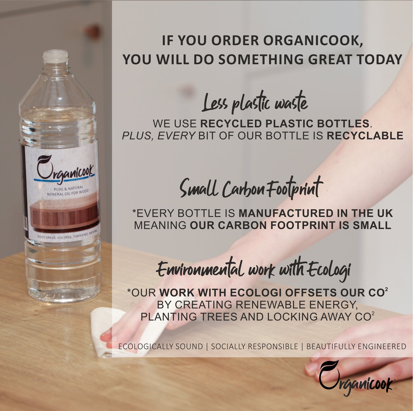Organicook Food Grade Mineral Oil - 1 Litre