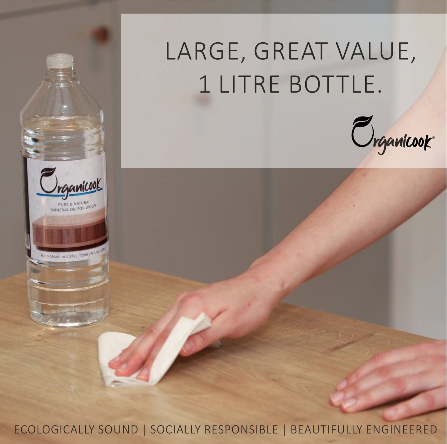 Organicook Food Grade Mineral Oil - 1 Litre - Organicook