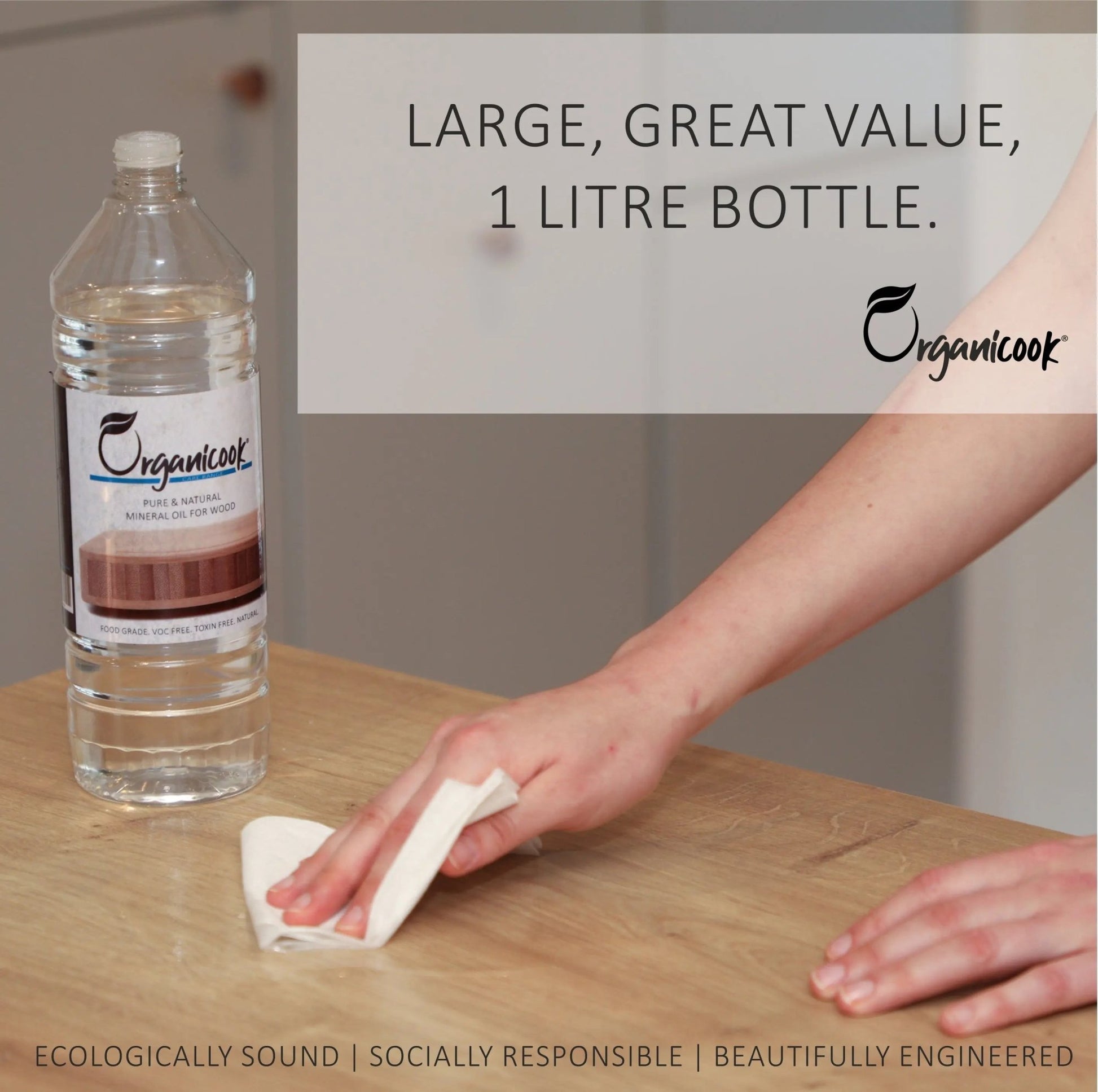 Organicook Food Grade Mineral Oil - 1 Litre - Organicook