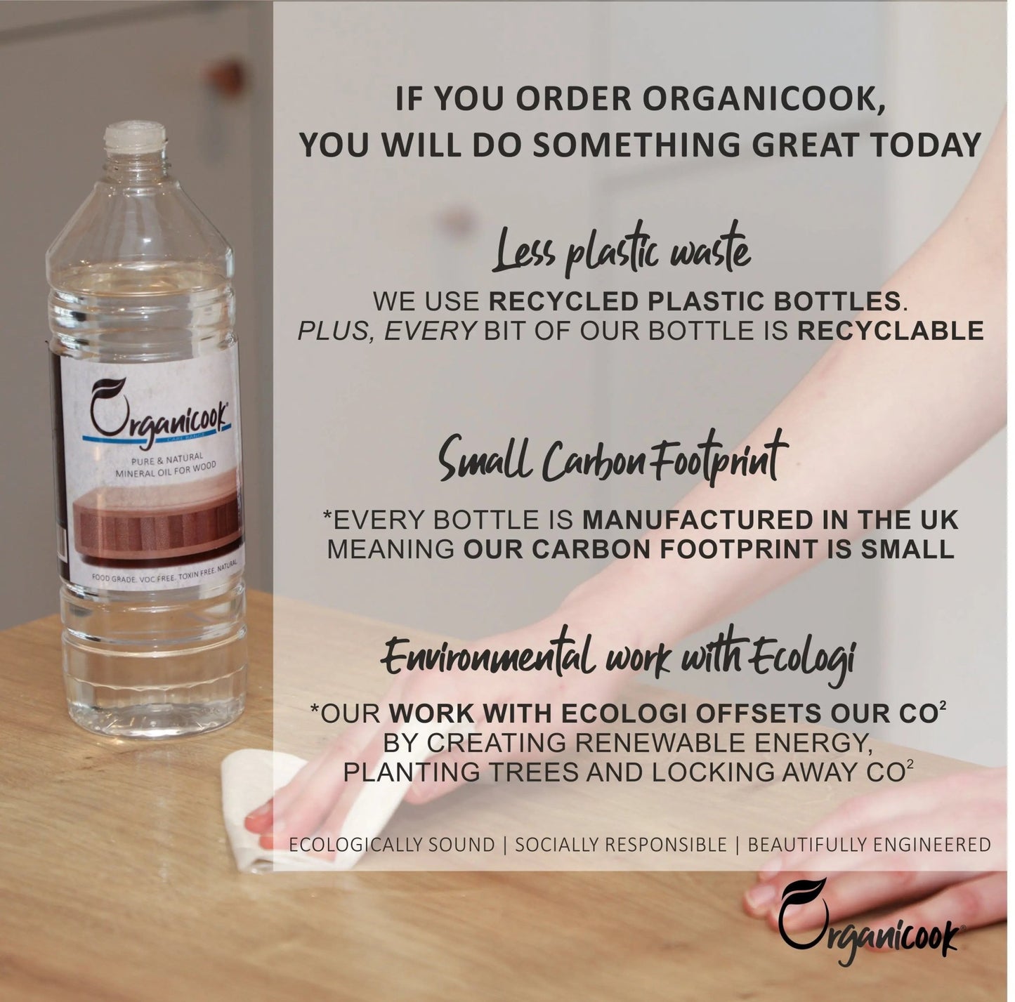 Organicook Food Grade Mineral Oil - 1 Litre - Organicook