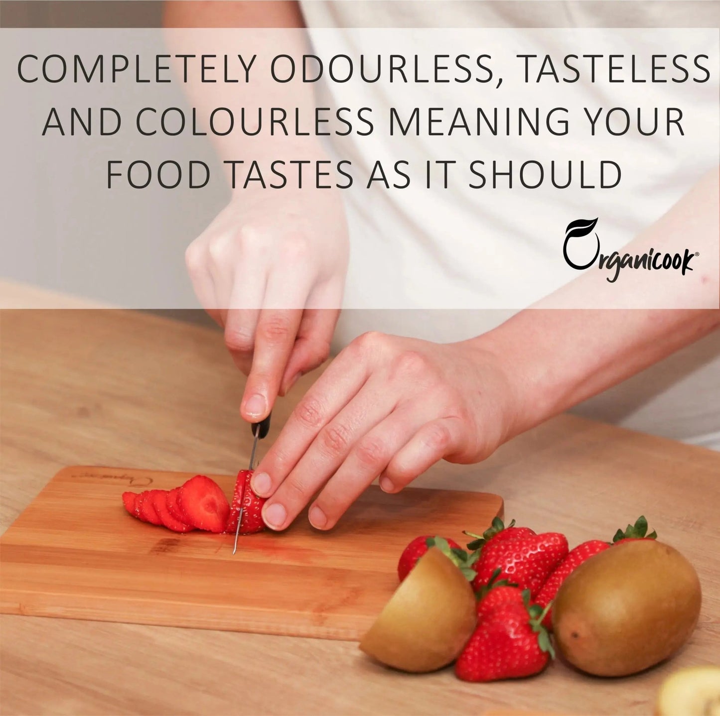 Organicook Food Safe Mineral Oil, Chopping Board & Cutting Board Oil - 250ml, Food Grade, Nut-Free - Apply, Soak, Remove, Done! - Organicook